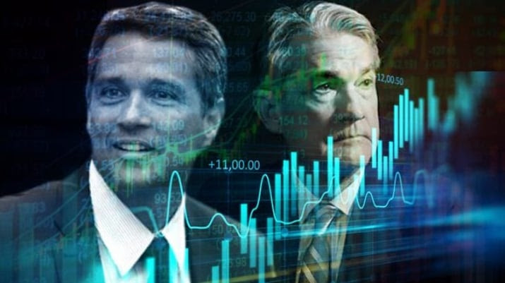Roberto Campos Neto e Jerome Powell, presidentes dos bancos centrais do Brasil e dos Estados Unidos
