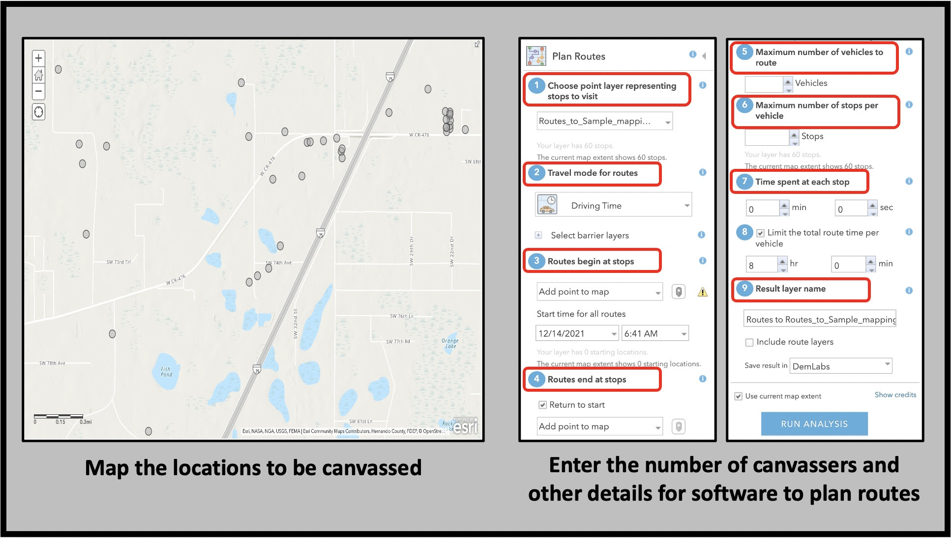 Plan smart canvassing routes with ArcGIS Online