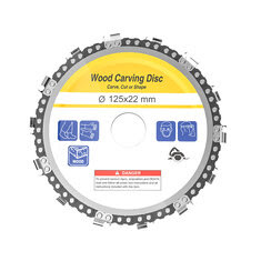 Drillpro 5 Inch Grinder Chain Disc 22mm Arbor