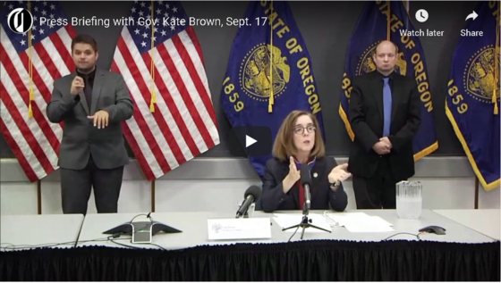 Press Briefing with Gov. Kate Brown Sept 17, 2020