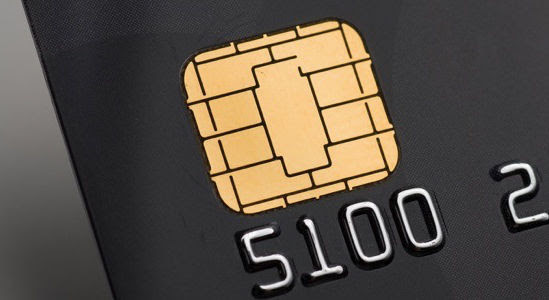 Credit card with chip
