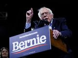 Democratic presidential candidate Sen. Bernie Sanders, I-Vt., speaks during a primary night election rally in Essex Junction, Vt., Tuesday, March 3, 2020. (AP Photo/Matt Rourke)