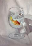 Goldfish 5 x 7 inches oil on panel - Posted on Sunday, April 12, 2015 by Paulo Jimenez