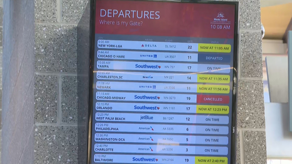  Travelers encounter canceled flights, delays at TF Green Airport