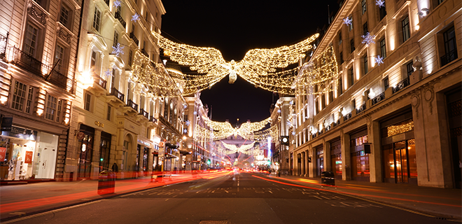 London Christmas lights by Tom Chen on Unsplash