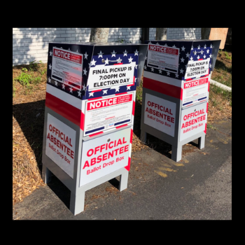 Absentee ballot drop box locations in Georgia.
