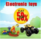  Flat 50% off on Electronic Toys