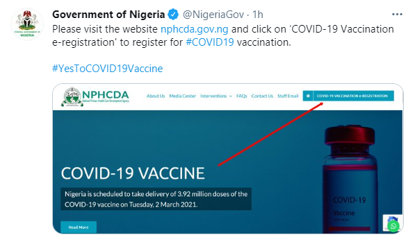 FG opens portal for online registration for COVID-19 vaccination 