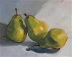 Three Pears, Leaning - Posted on Sunday, December 21, 2014 by Lisa Kyle