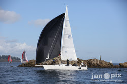 J/105 sailing off Seattle