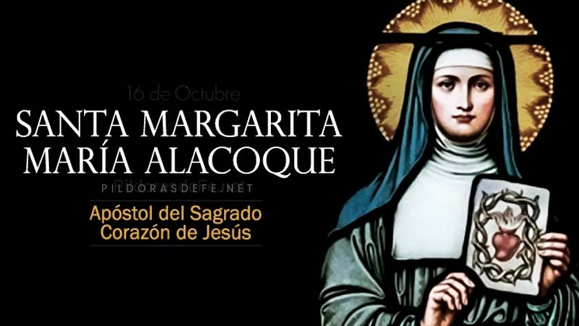 santa margarita maria alacoque apostol del sagrado corazon de jesus vidente biografia