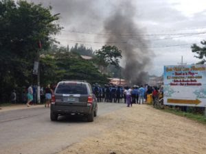 Protesta exigiendo la libertad para las hermanas Mejía- Solórzano