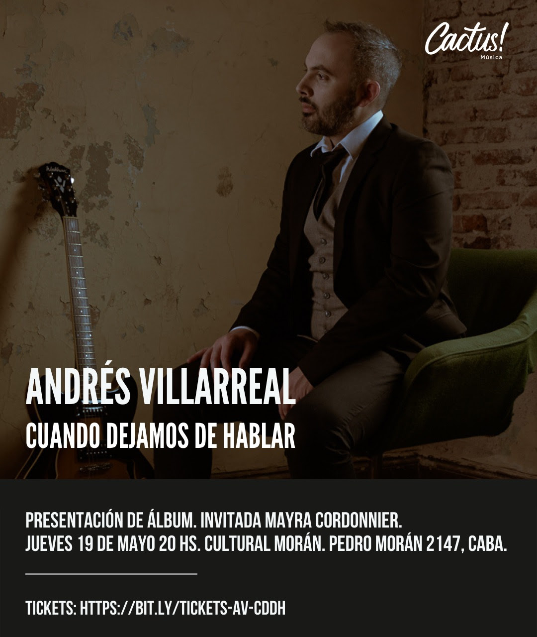 #SHOW 🎤| Andrés Villarreal presenta su nuevo álbum en Cultural Morán