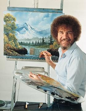 Bob Ross at his easel