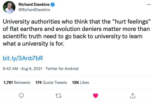 Tweet: Richard Dawkins