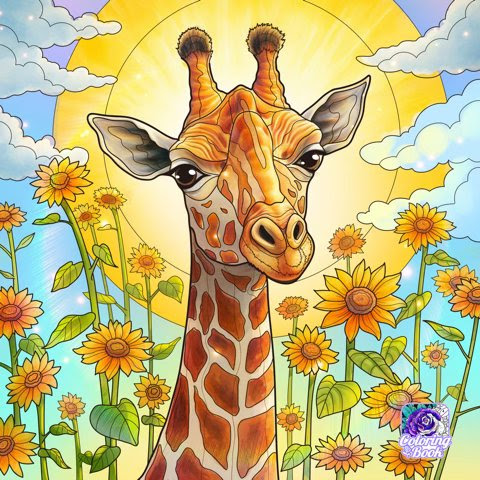 Giraffe-in-Flowers