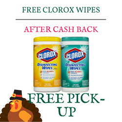 FREE Clorox wipes to clean up.