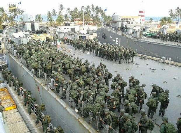 Ejercicio Militar desde la Base Naval CA. Agustín Armario de PuertoCabello.