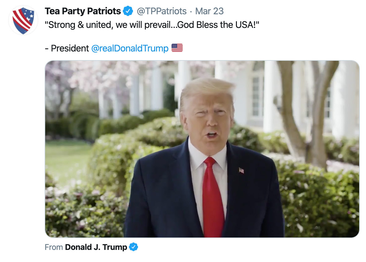 ''Strong & united, we will prevail...God Bless the USA!'' - President  @realDonaldTrump
