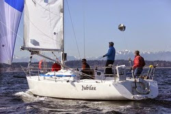 J/105 sailing off Seattle