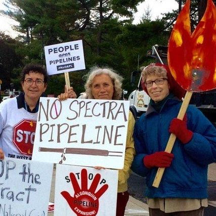 Cambridge (MA) Friends witness to stop the Spectra pipeline in West Roxbury, MA