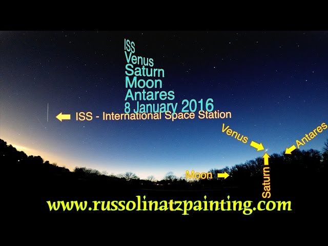 Venus & Saturn conjunction, International Space Station (ISS) - Hartford, Ct 1/8/2016 Sddefault
