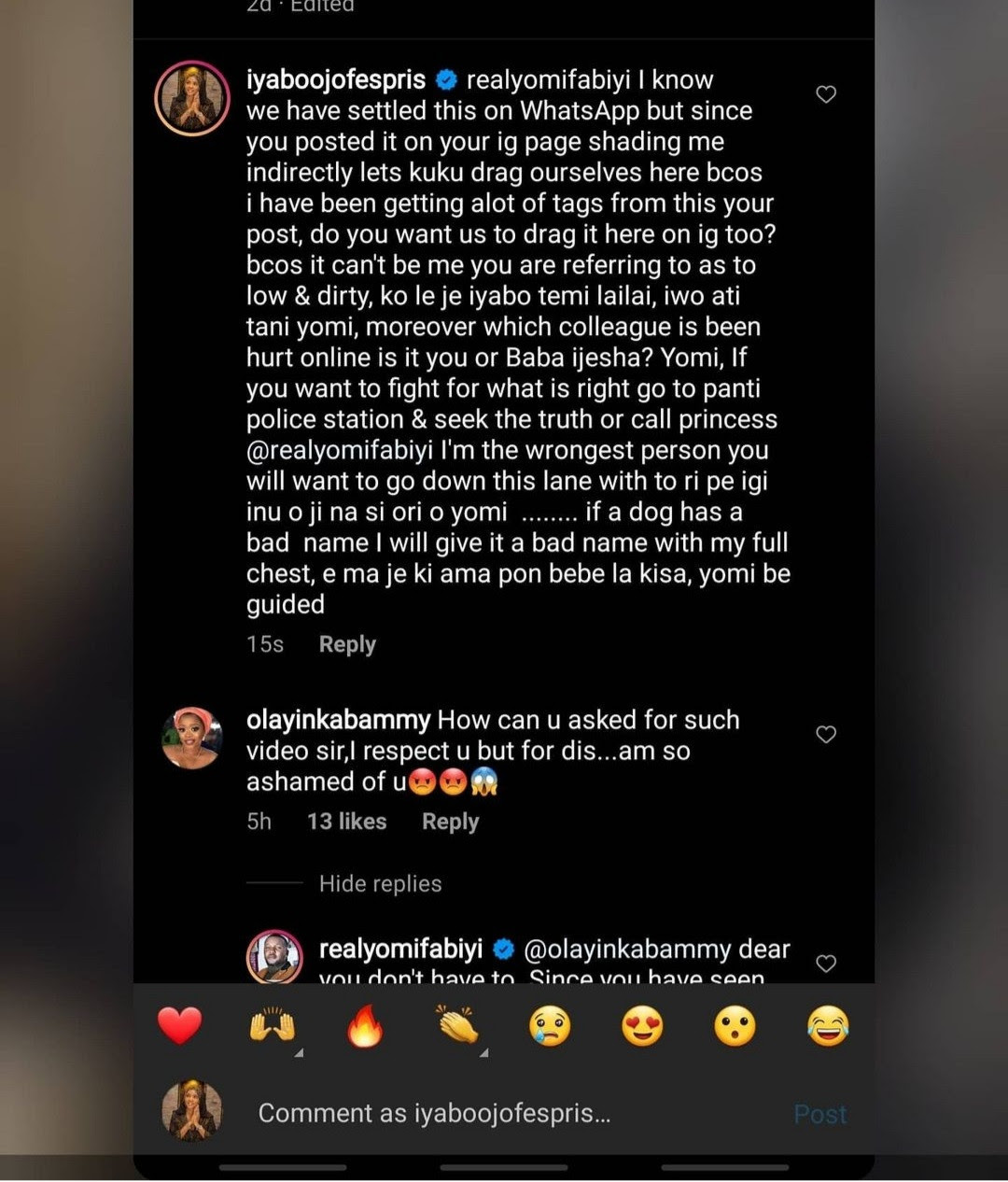 "You are mad"- Actress, Iyabo Ojo drags colleague Yomi Fabiyi over his comments sympathising with alleged child molester, Baba Ijesha (video)