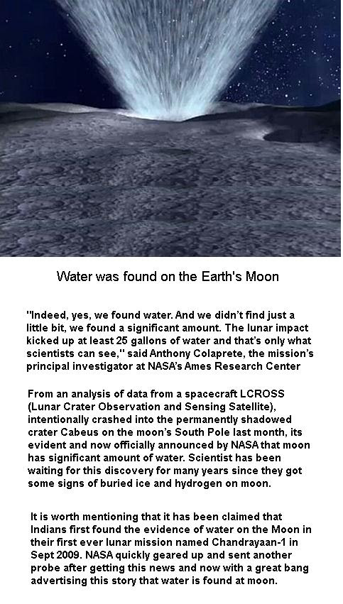 Water was found on the Moon