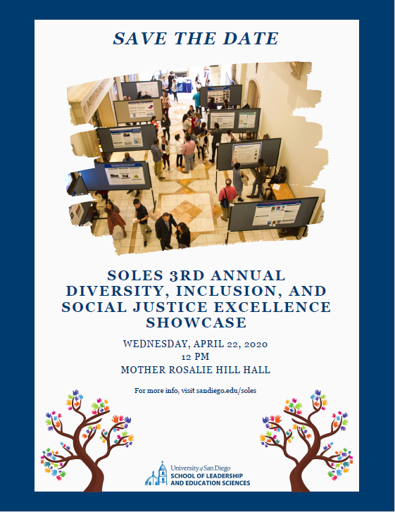 SOLES Virtual Diversity, Inclusion, and Social Justice Excellence Showcase, Wednesday, April 22 at 12pm