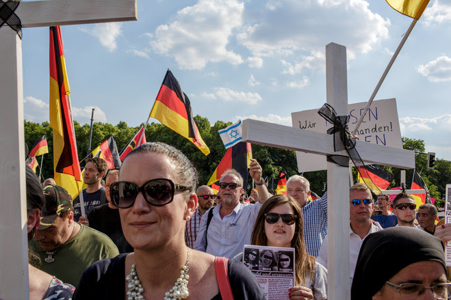 An AfD women’s march in Berlin earlier this month.