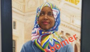 Minneapolis: Star Tribune hangs painting of corrupt, hijabbed, pro-Sharia Congressional candidate in its offices
