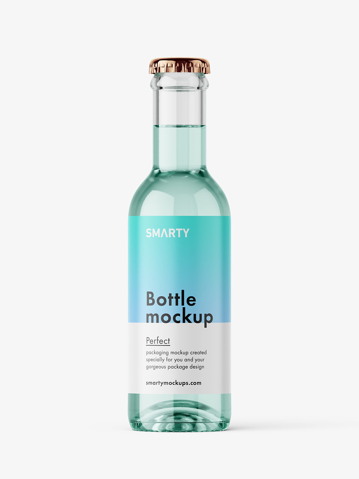 Clear glass bottle mockup Smarty Mockups