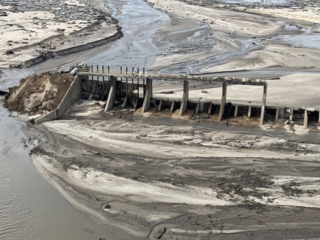 Nebraska officials continue to assess the damage from the flooding that has devastated parts of the state. Spencer dam on the Niobrara River in northern Nebraska washed away. (Photo courtesy of the state of Nebraska) 