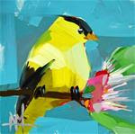 Goldfinch no. 30 Painting - Posted on Thursday, November 27, 2014 by Angela Moulton