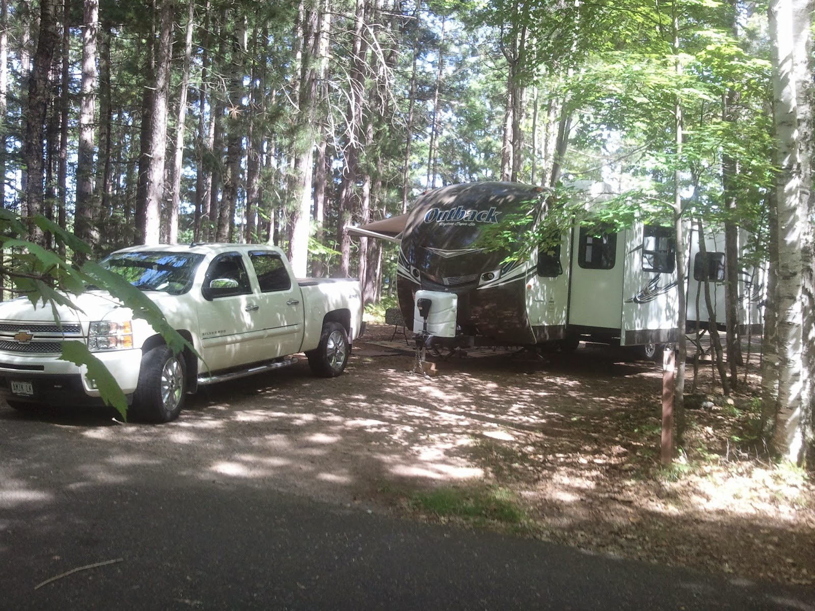 Amiklodge Camping at Laurel Lake Campground, Three Lakes, Wisconsin