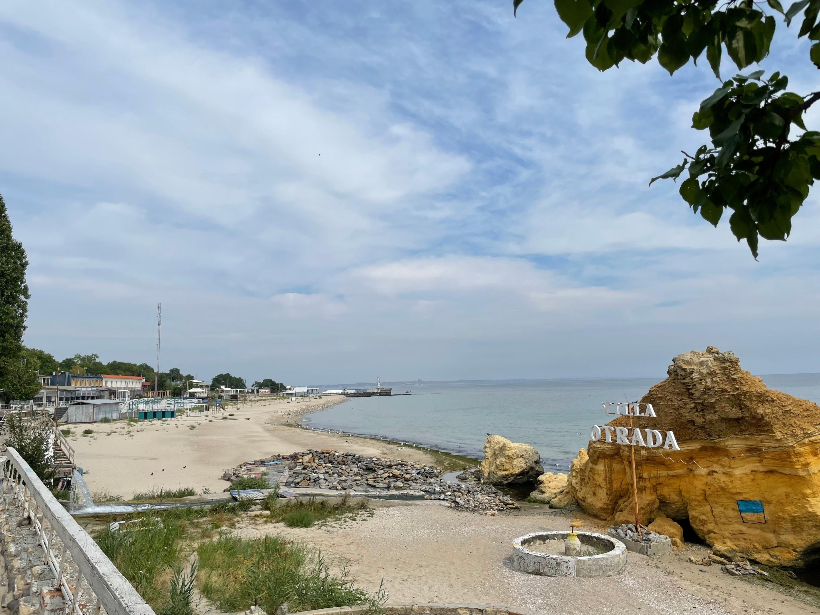 The empty beach in Odesa