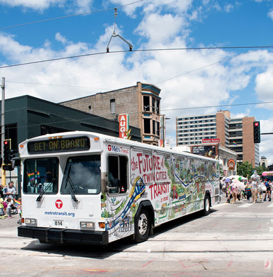 New outreach Bus in Twin Cities Pride Parade