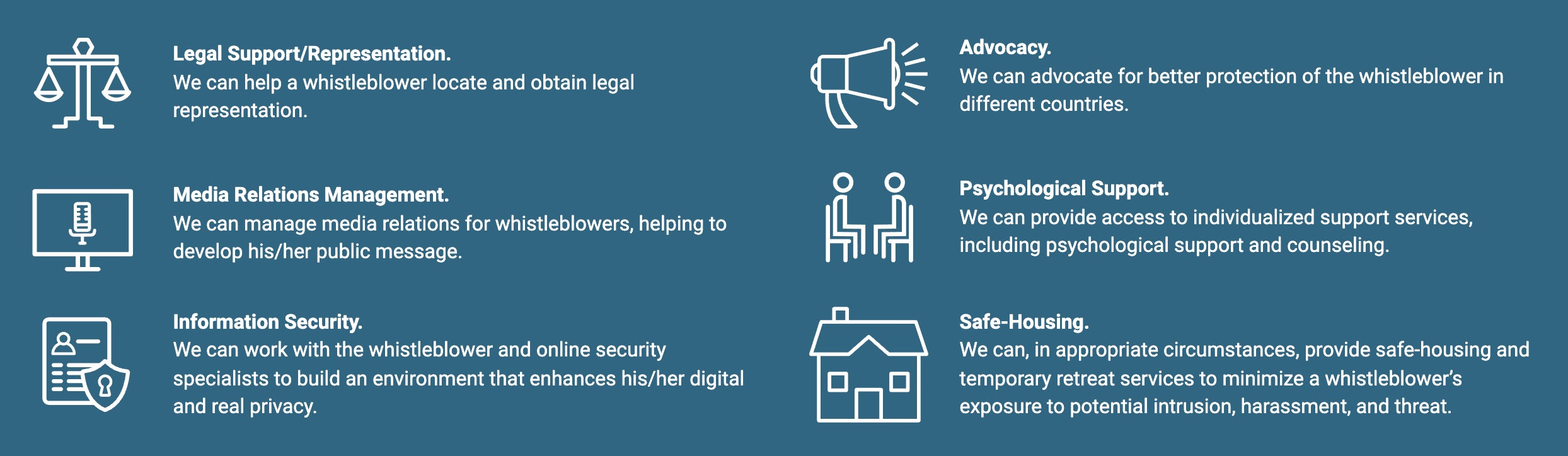 The Signals Network helps whistleblowers who speak out against corporate and government wrongdoing.