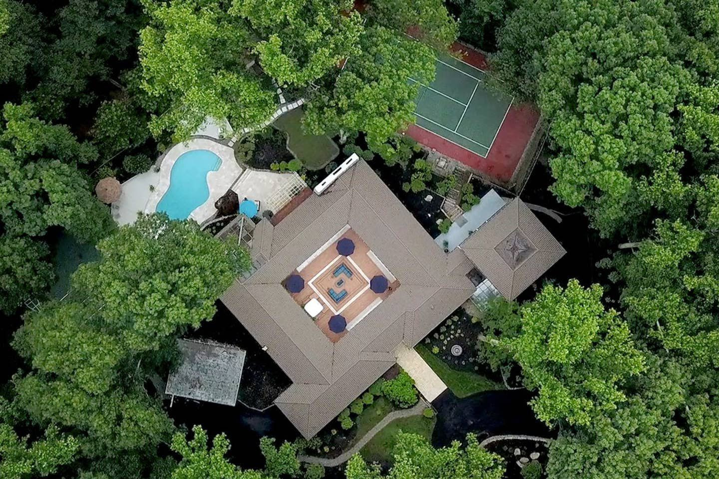 The 10,000 square foot house on a 1.5 acre corner lot of Winding Drive has become notorious for hosting massive events and parties, which the township says is a violation of the zoning codes.