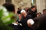 Mahmoud Abbas in the Church of Nativity
