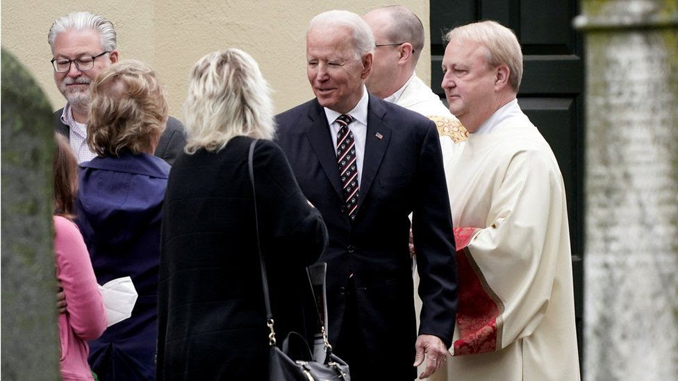 Joe Biden attending church