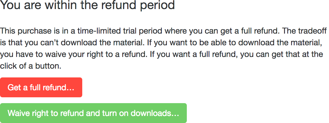 Refund period