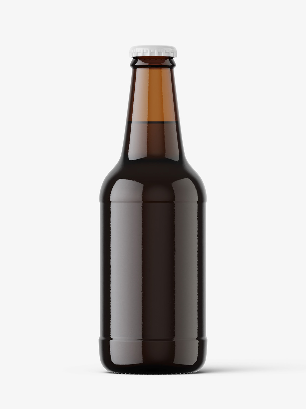 Dark beer bottle mockup / 330 ml Smarty Mockups
