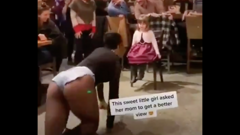 TikTok Video Shows Half-Naked Drag Queen Crawling Toward a Little Girl
