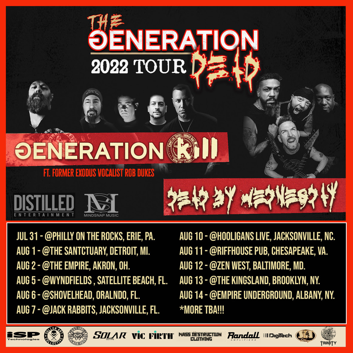 Generation Dead 2022 Summer Tour