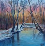 Winter Sunset on the creek - Posted on Friday, November 21, 2014 by Joan Swanson