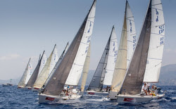 J/80s sailing off Palma Mallorca, Spain in Copa del Rey