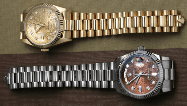 Rolex President Day-Date Watches with Anniversary Diamond Dials