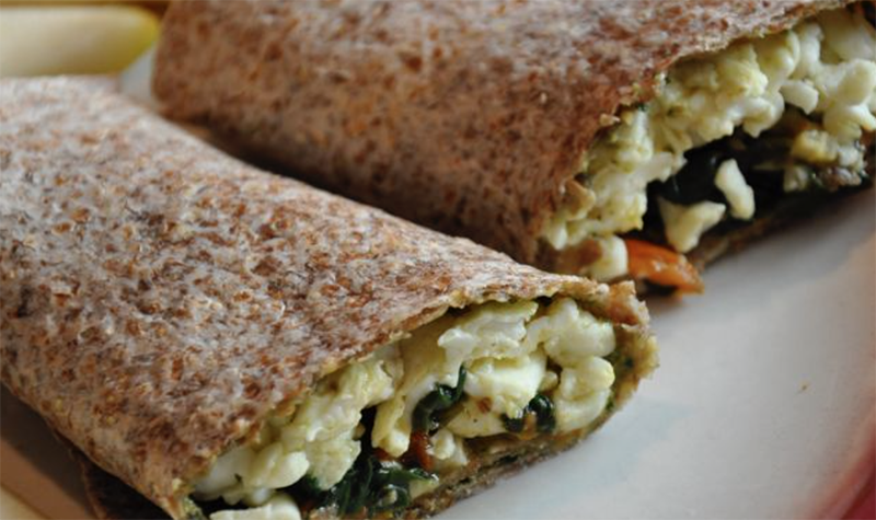 Spinach & Egg White Wraps