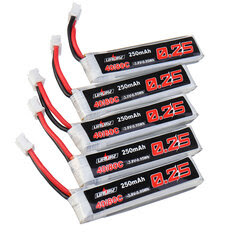 5Pcs URUAV 3.8V 250mAh 40C/80C 1S Lipo Battery PH2.0